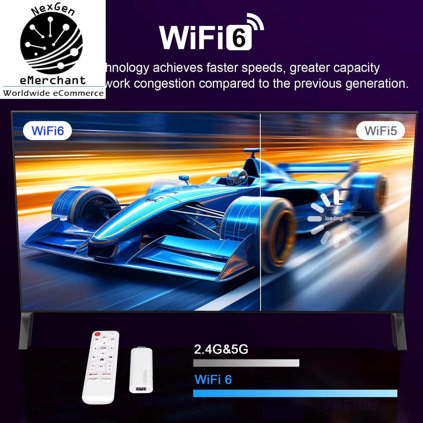 H96 MAX H313 Mini TV Stick – Android 14, 4K HD Streaming, WiFi 6 & Voice Control