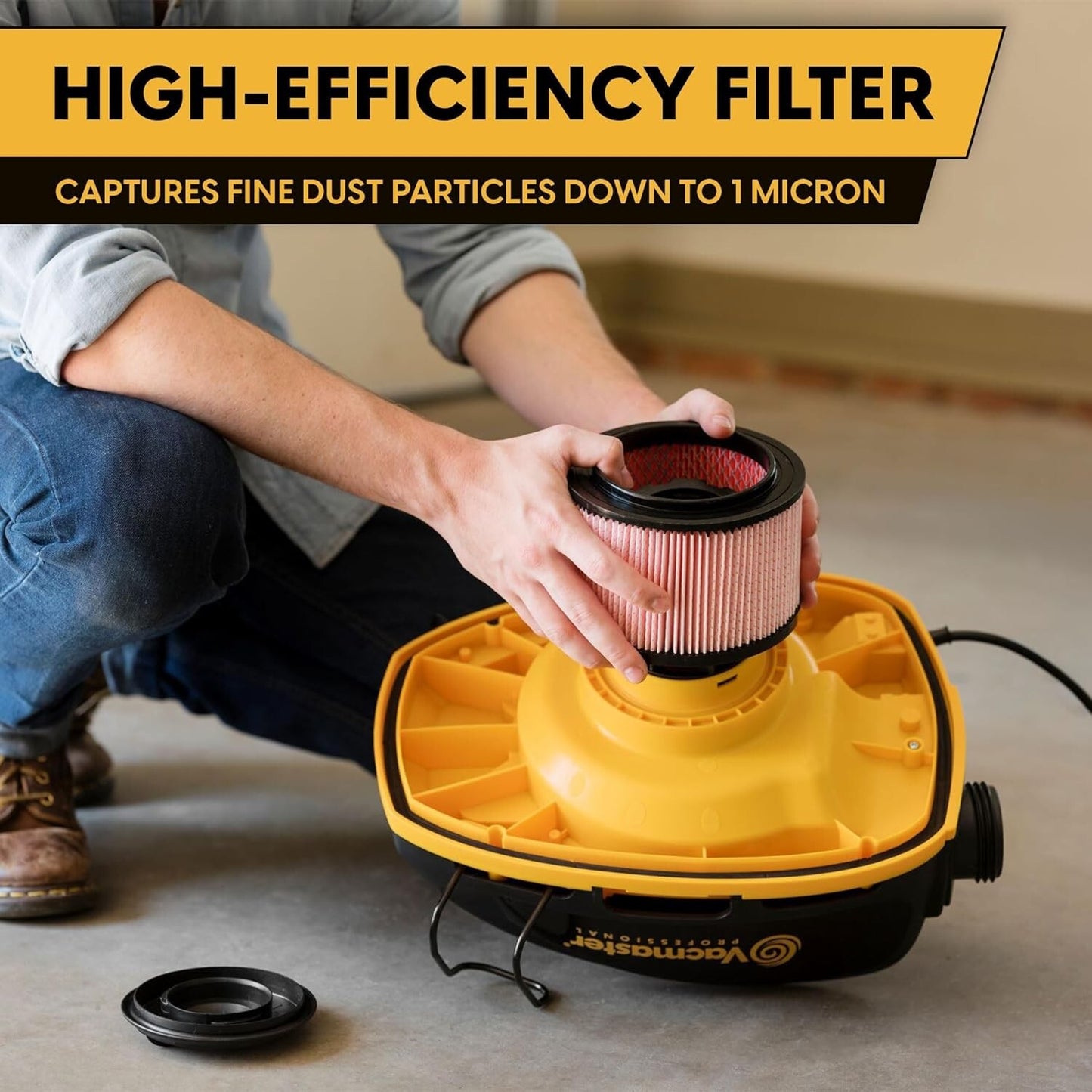 Professional 5-Gallon Wet/Dry Vacuum with Powerful 5.5 HP Motor & 9 Accessories