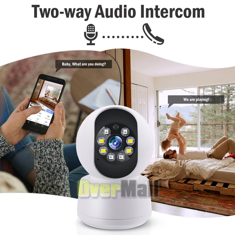 Camara De Seguridad Wifi HD Para Casa Interior Exterior Con Audio y Microfono