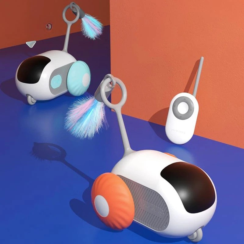 Remote Control Interactive Cat Car Toy USB Charging Chasing Automatic Self-movin