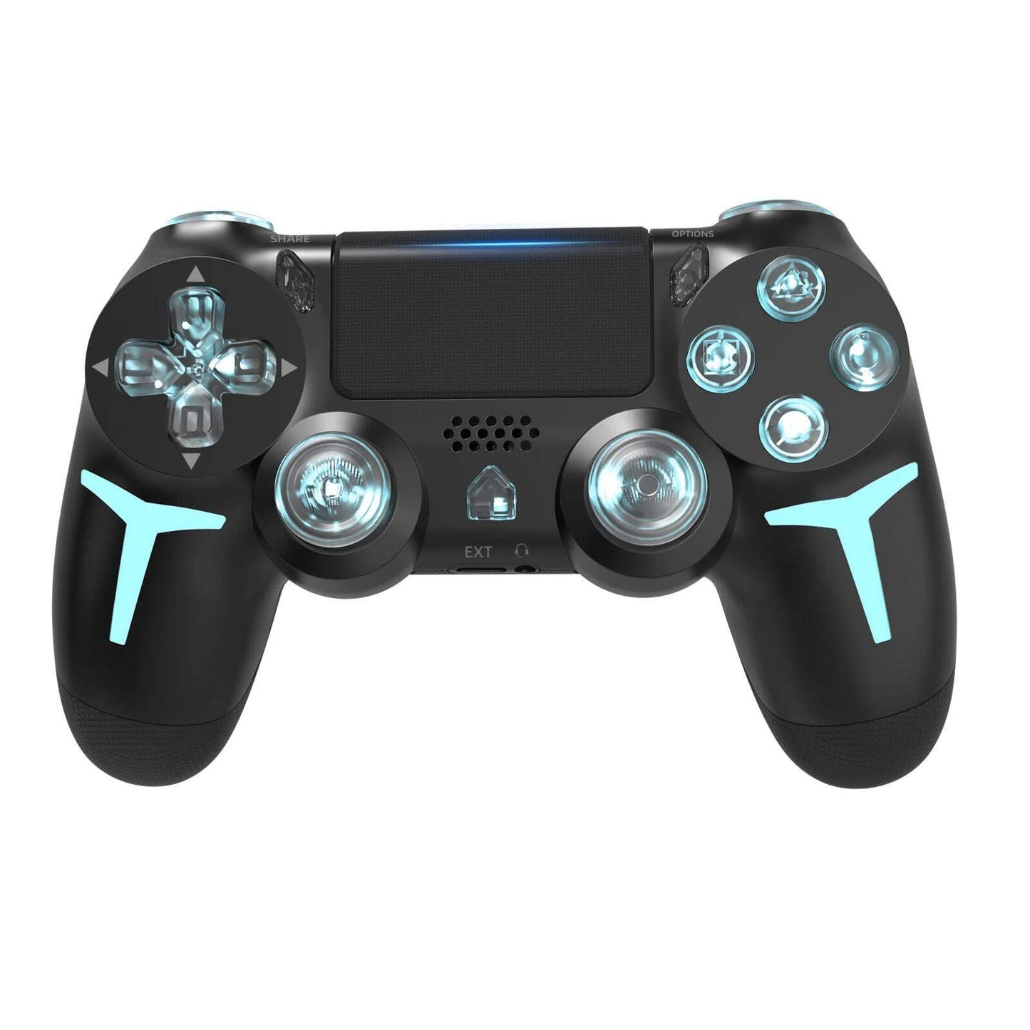 RGB Light Wireless Game Controller For PS4 PS3 Console Computer PC LED Bluetooth