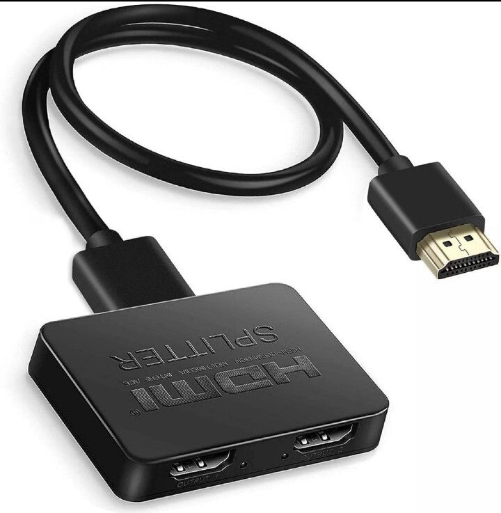 4K@60Hz HDMI Splitter 1 in 2 Out, HDMI Splitter for dual Monitors Duplicate only