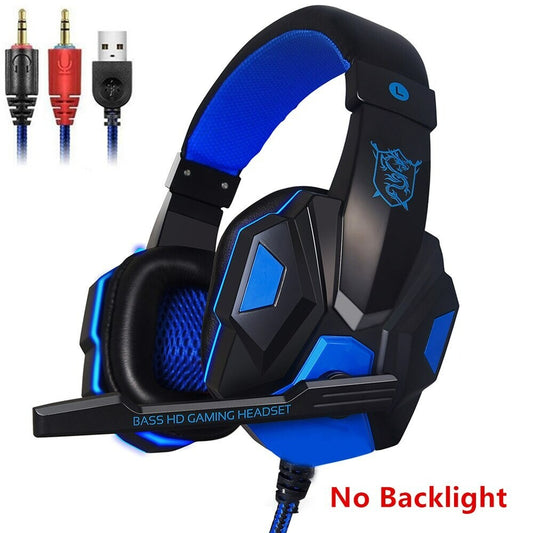Wired Gaming Headsets Over-ear Headphones with Mic Stereo Earphones Deep Bass fo