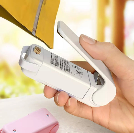 Mini White Bag Sealer Machine for Snacks and Ziploc Bags