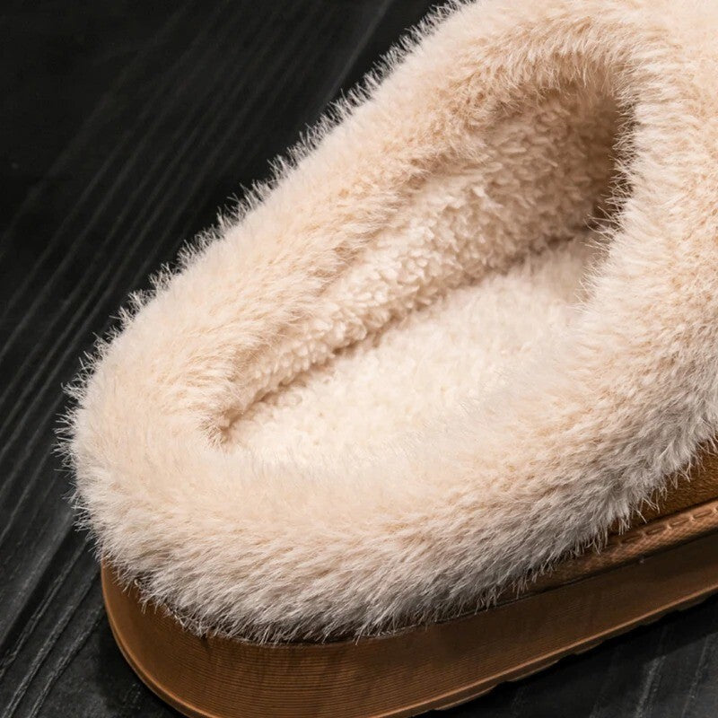 Cosy Fluffy Slippers - Soft Plush Indoor Shoes for Women Winter Warm Comfy Wear