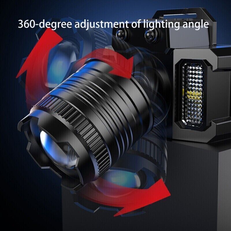 2 Pack USB Rechargeable LED Headlamp Headlight Head Light Waterproof Flashlight