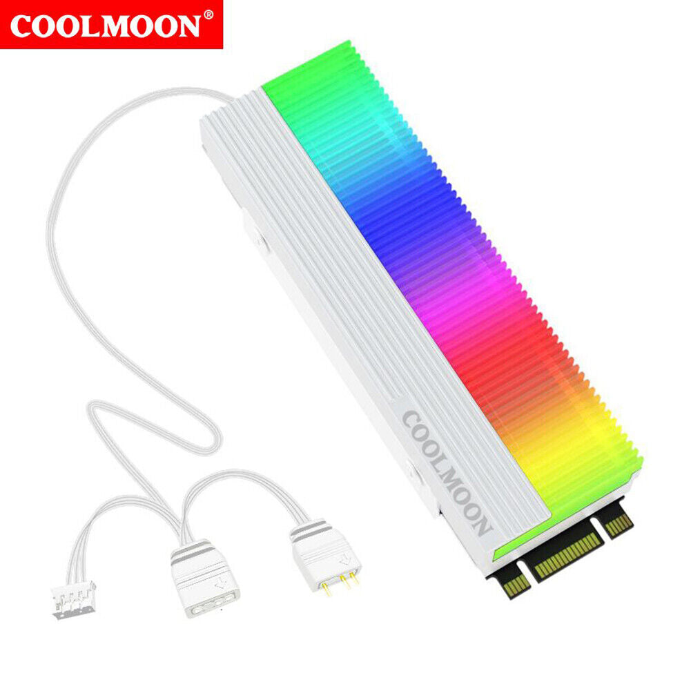 M.2 2280 SSD Heatsink Cooler M.2 SSD Heatsink Cooler Dual Interface 5V 3PIN ARGB
