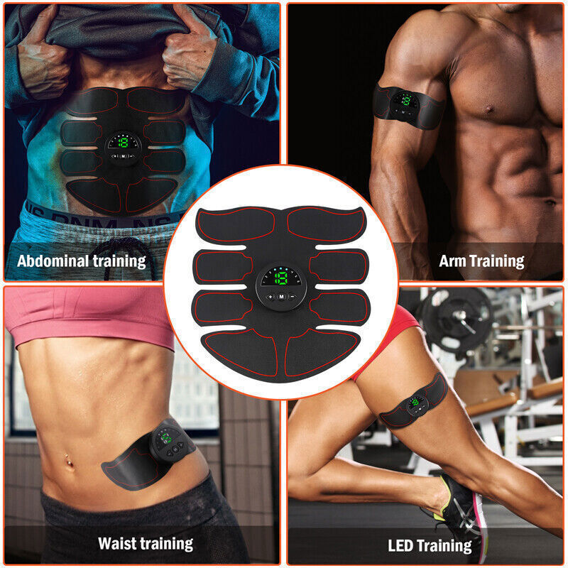 Ab Stimulator EMS Toner Massager Abdominal Trainer Muscle Fitness Body Exercise