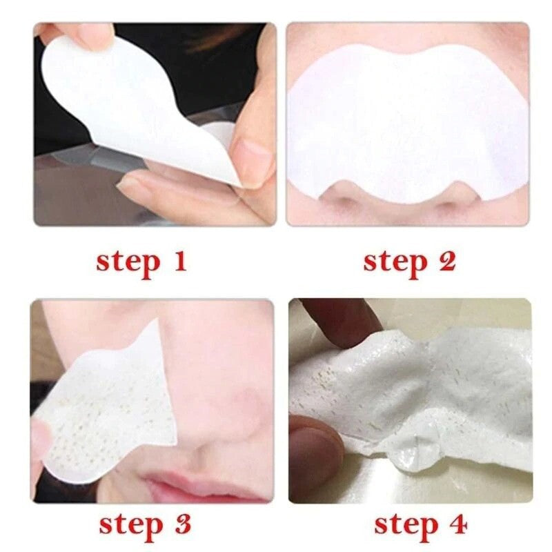 100pcs Nose Blackhead Remover Mask Deep Cleansing Black dots Pore Clean Strips