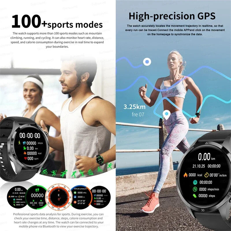 Fitness Tracker NFC Smartwatch Waterproof GPS Heart Rate Bluetooth Call Android