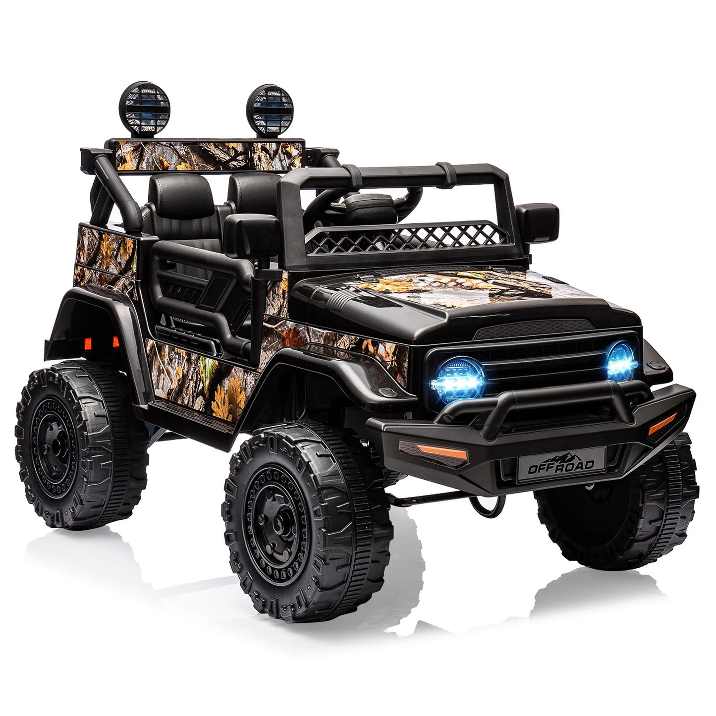 12V Kids Ride on Truck with Remote Control Spring Suspension Bluetooth Connectiv