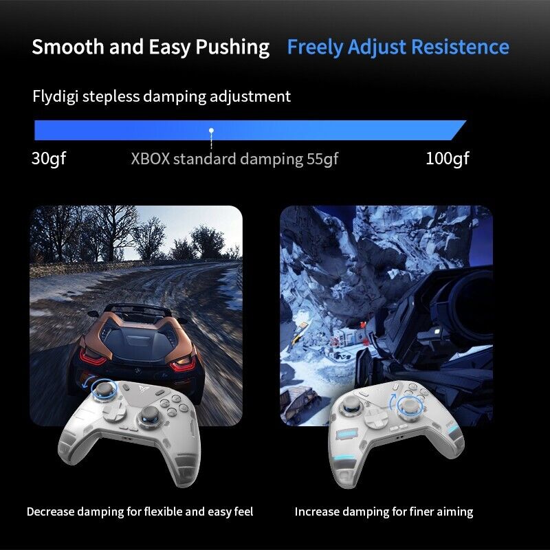 FLYDIGI APEX 4 Wireless Gamepad White Gaming Controller for PC/Switch 2/Android