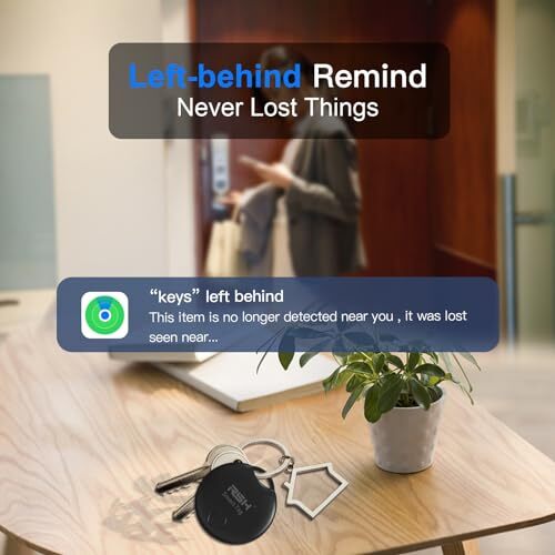 Key Finder Tracker Luggage Bluetooth Tracker Smart Tag Works with 4Black White