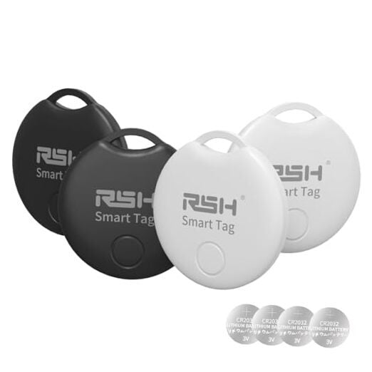 Key Finder Tracker Luggage Bluetooth Tracker Smart Tag Works with 4Black White