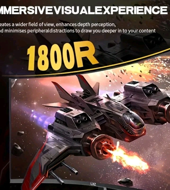 Frameless 27-Inch Curved Monitor - 1ms, 180Hz Refresh with Eye Protection
