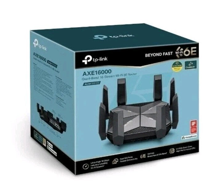 TP-Link AXE16000 Quad-Band WiFi 6E Router (Archer AXE300) Dual 10G