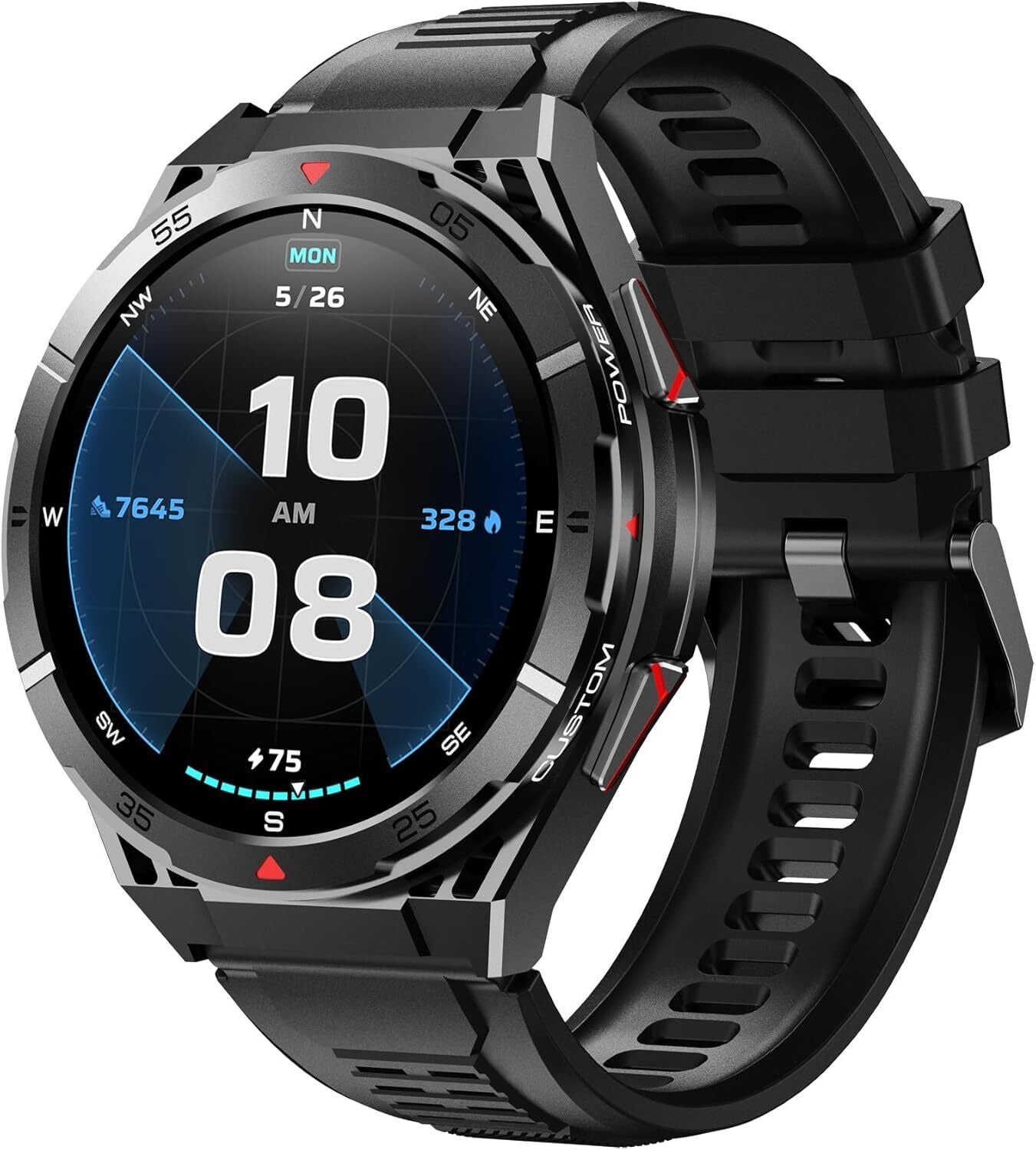 2025 Military Smart Watch (Call Receive/Dial) Rugged GPS Sport Fitness Tracker