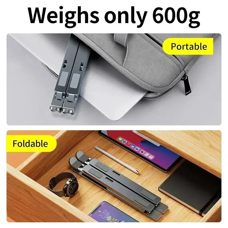 Adjustable Laptop Stand Aluminum For Tablet Notebook Table Cooling Pad Foldable