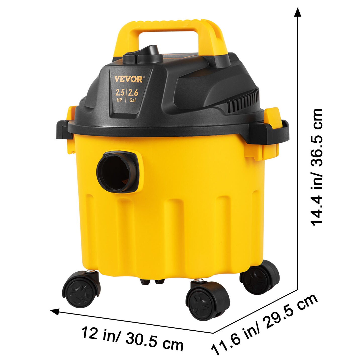 2.6 Gallon Shop Vacuum w/ Blowing Function Wet Dry Vac 2.5 Peak HP Portable USA