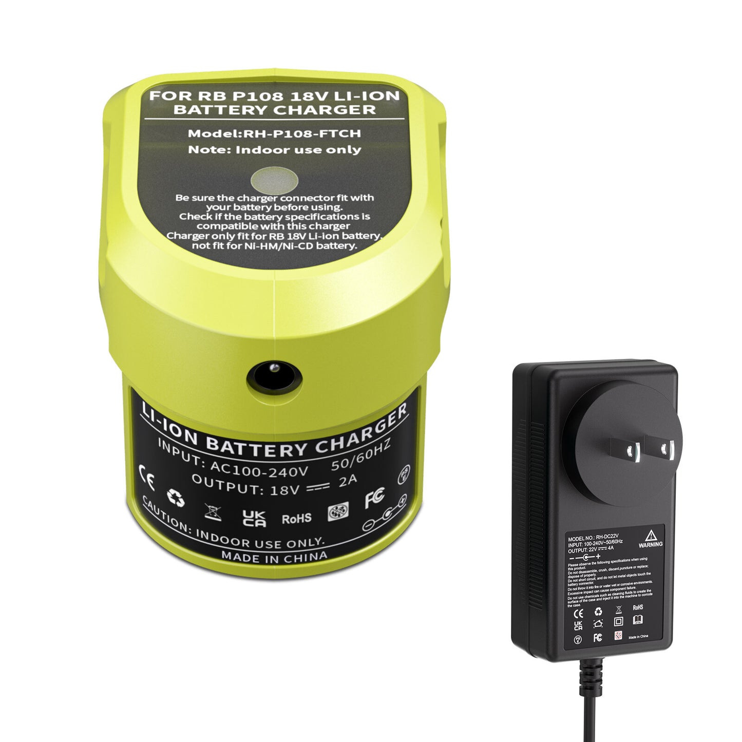 Portable Cordless Jobsite Fan For Ryobi 18V Battery With Led Light Outdoor