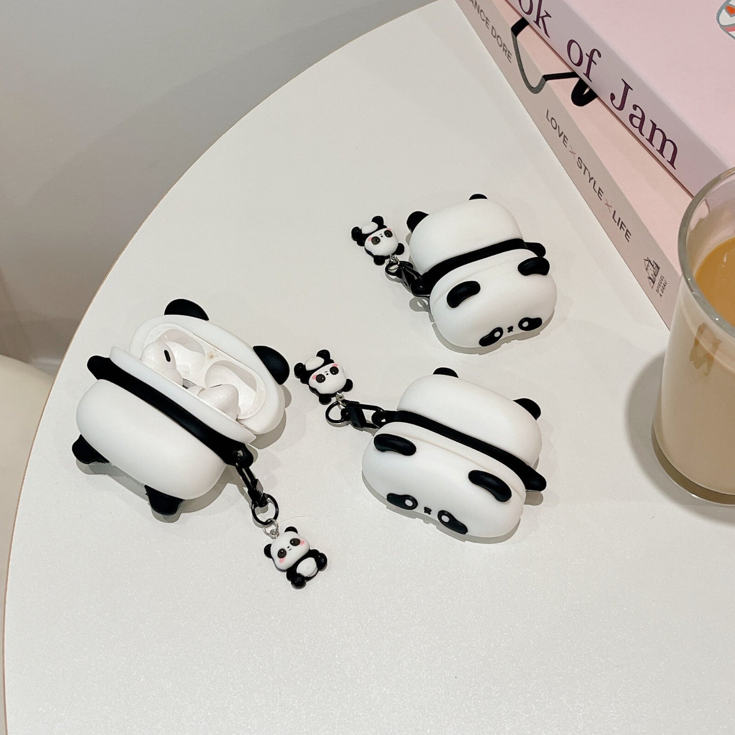 Panda Airpods Case For Apple Airpods 1 2Pro 3 4 Silicone Cute Cover with Charms