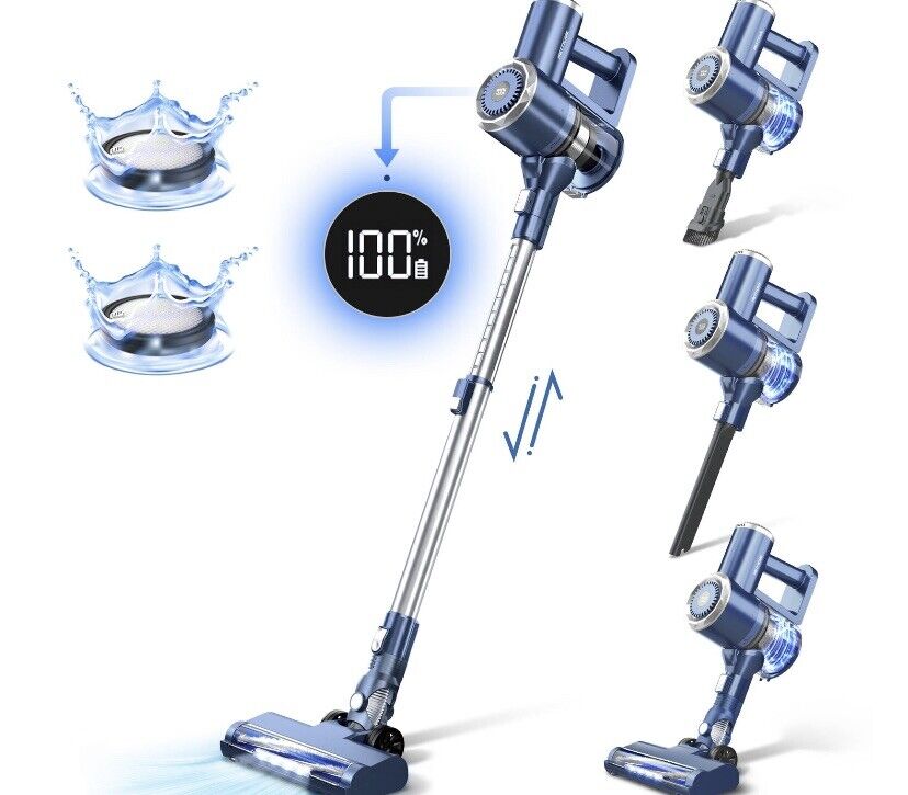 Prettycare Cordless Stick Vacuum Cleaner Lightweight for Carpet Floor Pet Hair