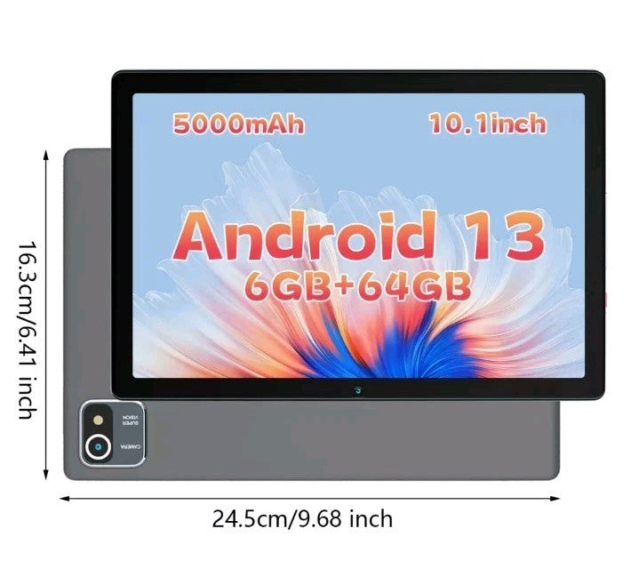 AEEZO Tablet 10.1" Android 13 Tablet 6GB+64GB Quad Core 1280×800 HD PC Xmax