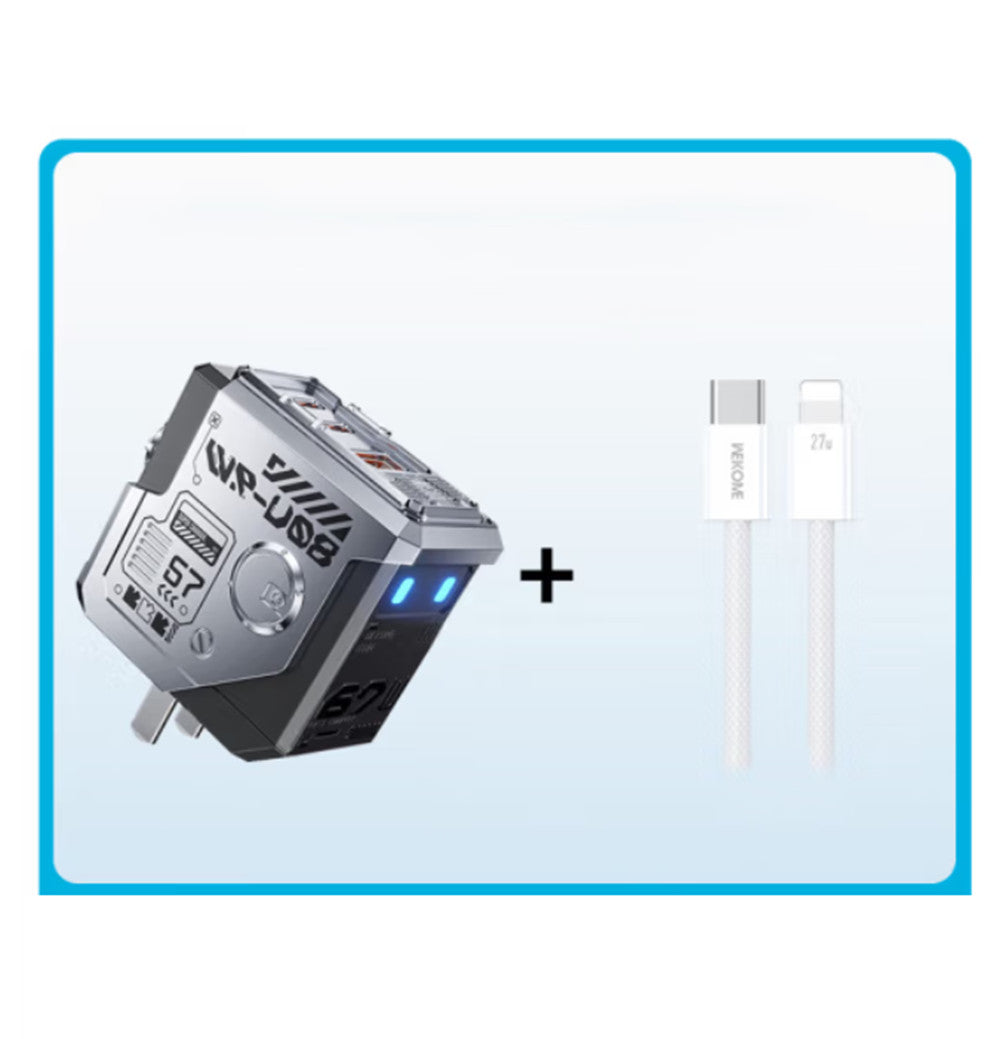 WEKOME 67W GaN Wall Charger Cable 3 Port For iPhone 16 15 14 13 Pro Oneplus 13