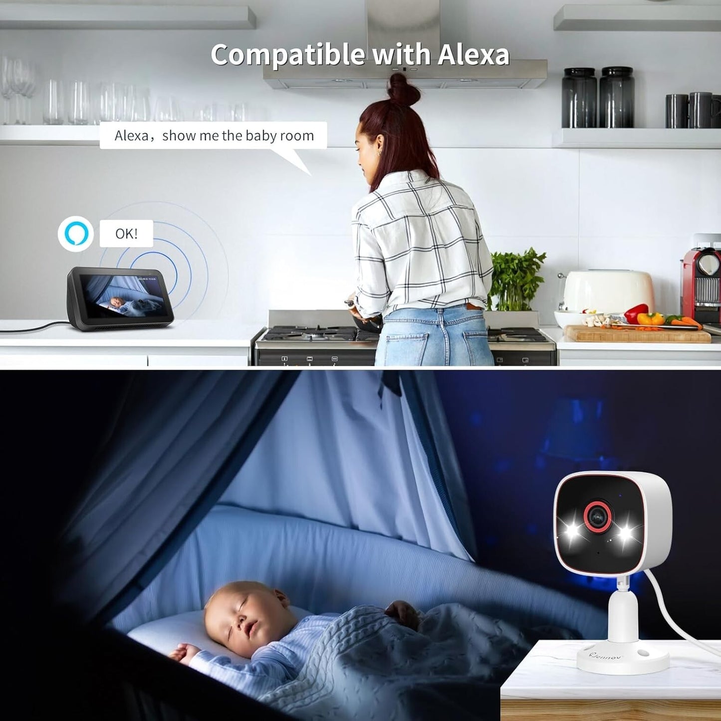 Smart Indoor/Outdoor 2K Security Camera - AI Detection, 2-Way Audio, Waterproof