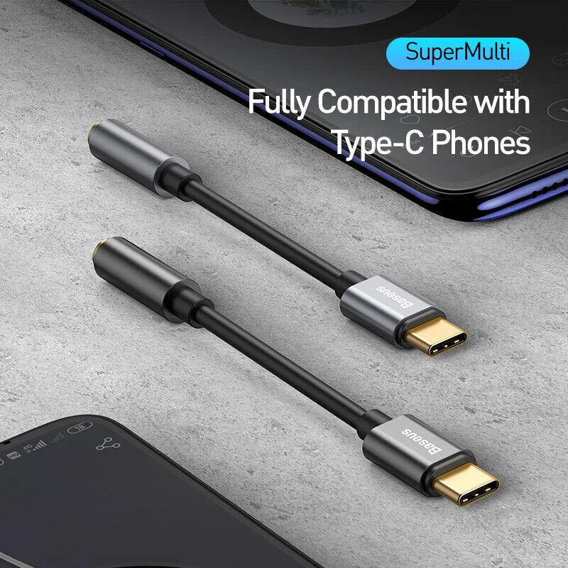 Baseus USB Type C To 3.5mm Earphone Jack OTG Adapter Type-C 3.5 mm Headphone
