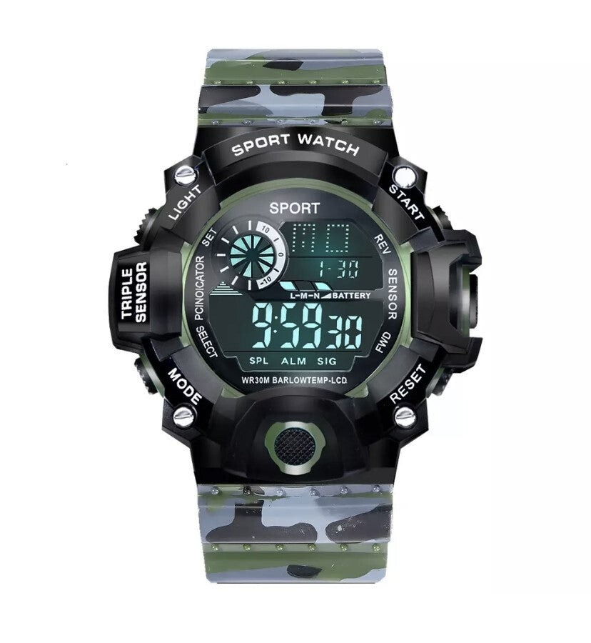 Men's Watches Military Army Sports Digital LED Shockproof Watch Alarm Stopwatch