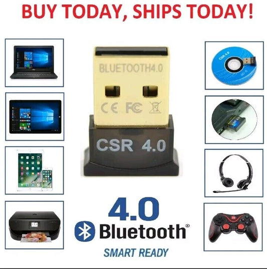 Bluetooth 4.0 USB 2.0 CSR 4.0 Dongle Adapter for PC LAPTOP WIN XP VISTA 7 8 10