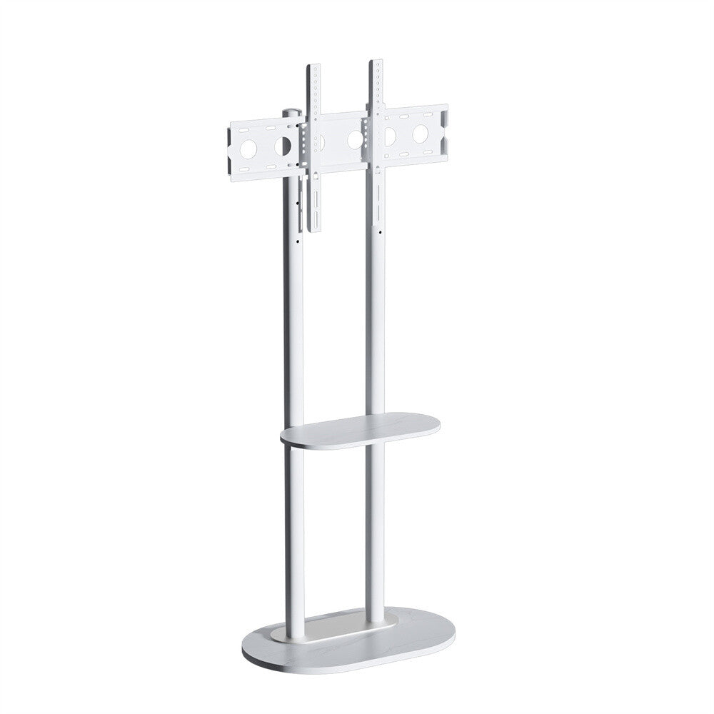 Height Adjustable Floor TV Stand with Mount Stone Shelf for 40”-75” Load up 40KG