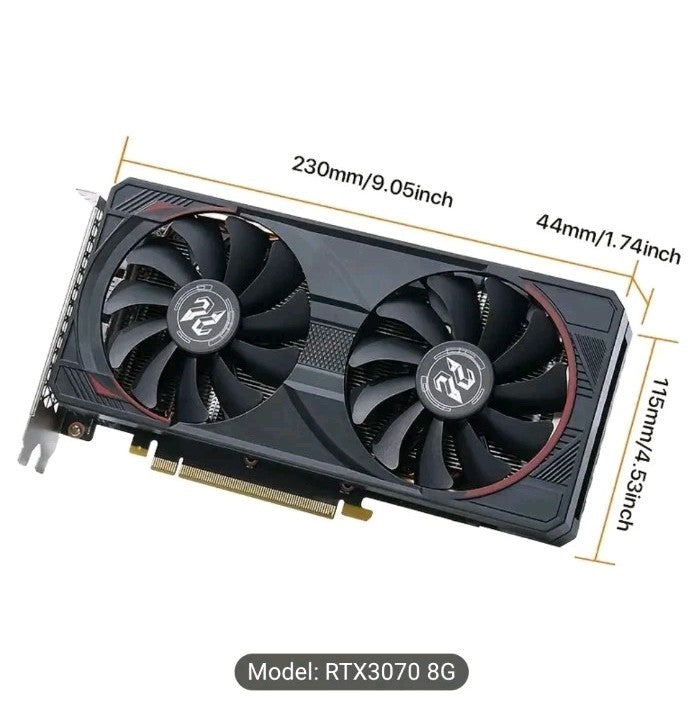 Peladn Gaming GPU Nvidia RTX 3070 8G Graphics Card GDDR6 Dual Fan