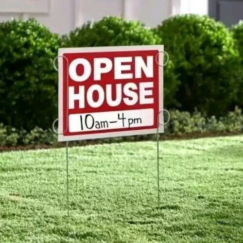 10 in. x 14 in. Vinyl Open House Sign