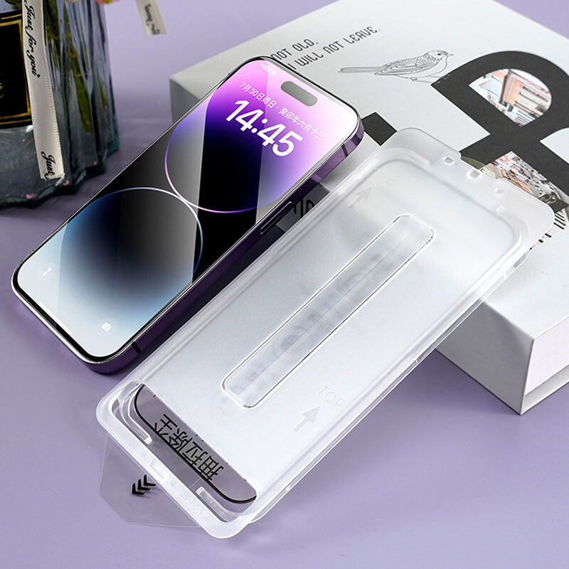 Glass Screen Protector for iPhone 16 15 14 Pro Max ,One-Click Installation-2024