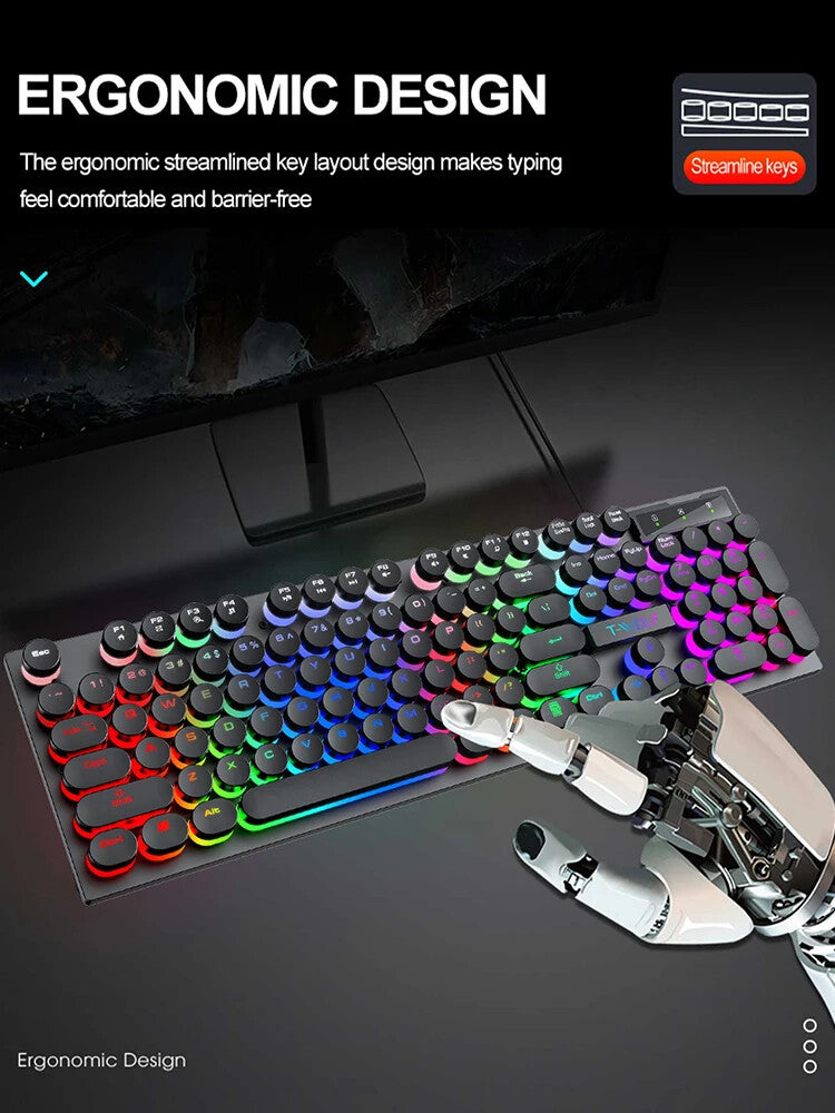 Shadow Mechanical Feeling, Keyboard, Desktop Computer Lluminated Wired Keyboard