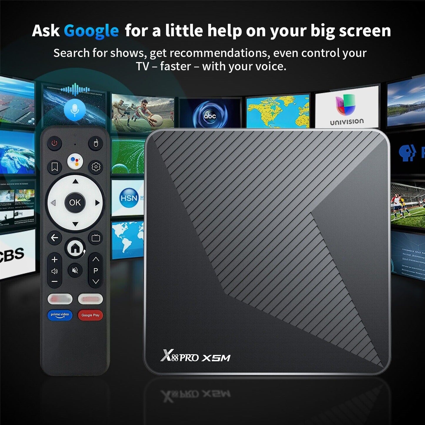 X88 Pro X5 TV Box Android 14 S905X5M 8K Wifi6 BT5.0 Voice Remote Media Player