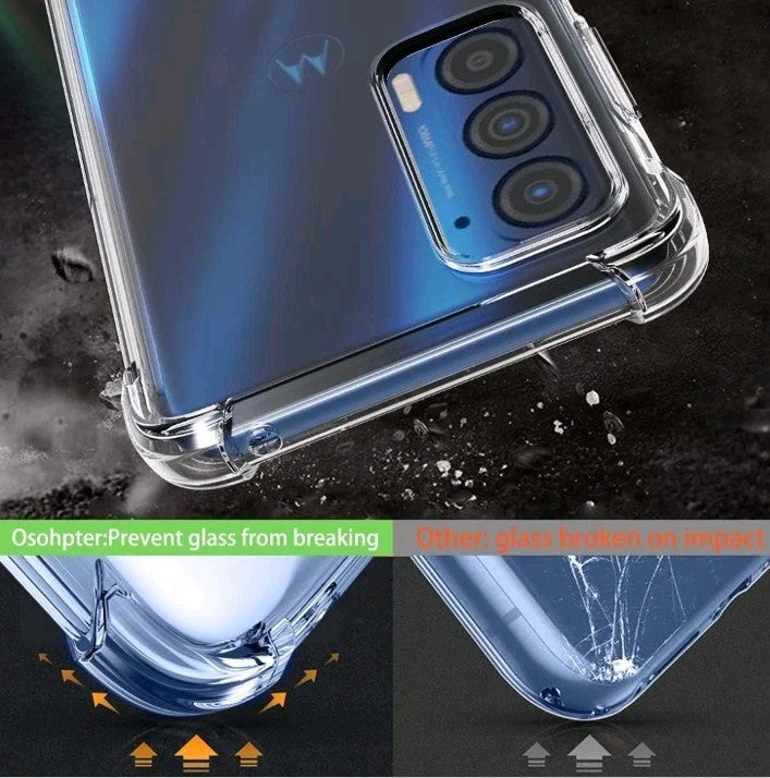 For Motorola Edge 2021 Case Phone Cover + Glass