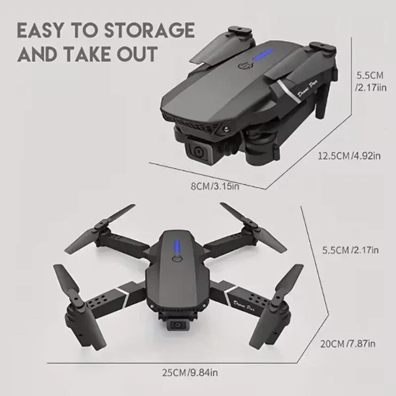 E88 Pro Drone 4k HD DualCam/w Carrying Case