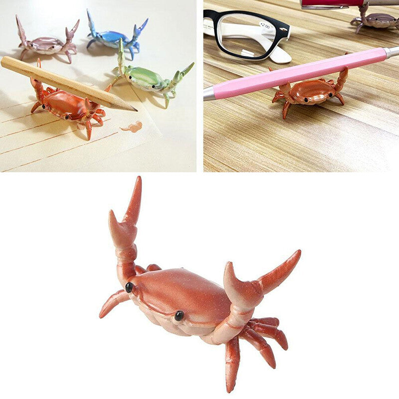 Creative Cute Crab Pen Holder Weightlifting Crabs Penholder Bracket Storage Rack
