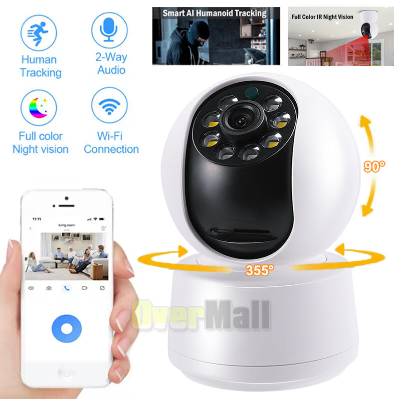 Camara De Seguridad Wifi HD Para Casa Interior Exterior Con Audio y Microfono
