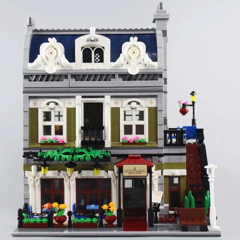 NEW DIY Parisian Restaurant 10243 pcs 2418 Building Blocks Set Model Kit
