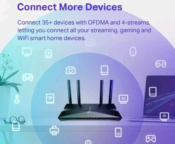 TP-Link AX20 Archer AX1800 4 Stream Dual Band Wi-Fi 6 Wireless Router™