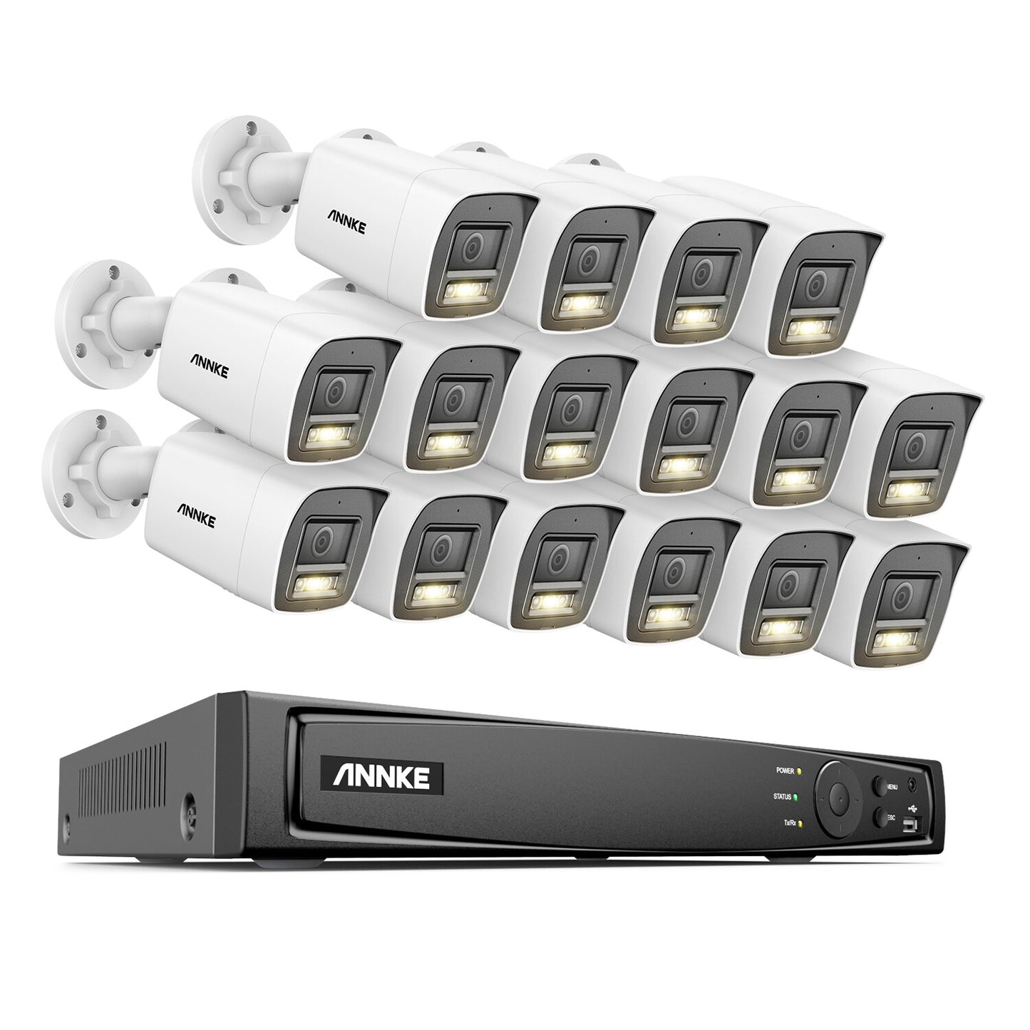 ANNKE 12MP 8CH 16CH NVR 4K Audio PoE Security Camera System Outdoor Full Color