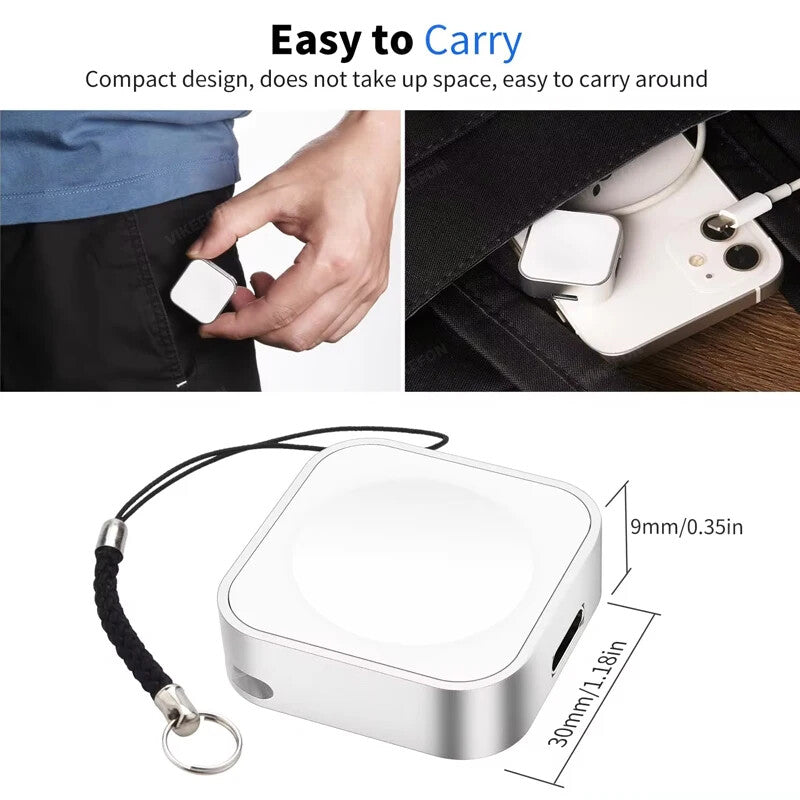 Portable Wireless Charger For Apple Watch Type C 8 Pin Ultra Fast Charger