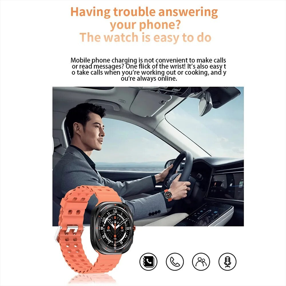KESHUYOU 2025 New Bluetooth Talk Smart Watch 1.52 inch HD Games Health Android