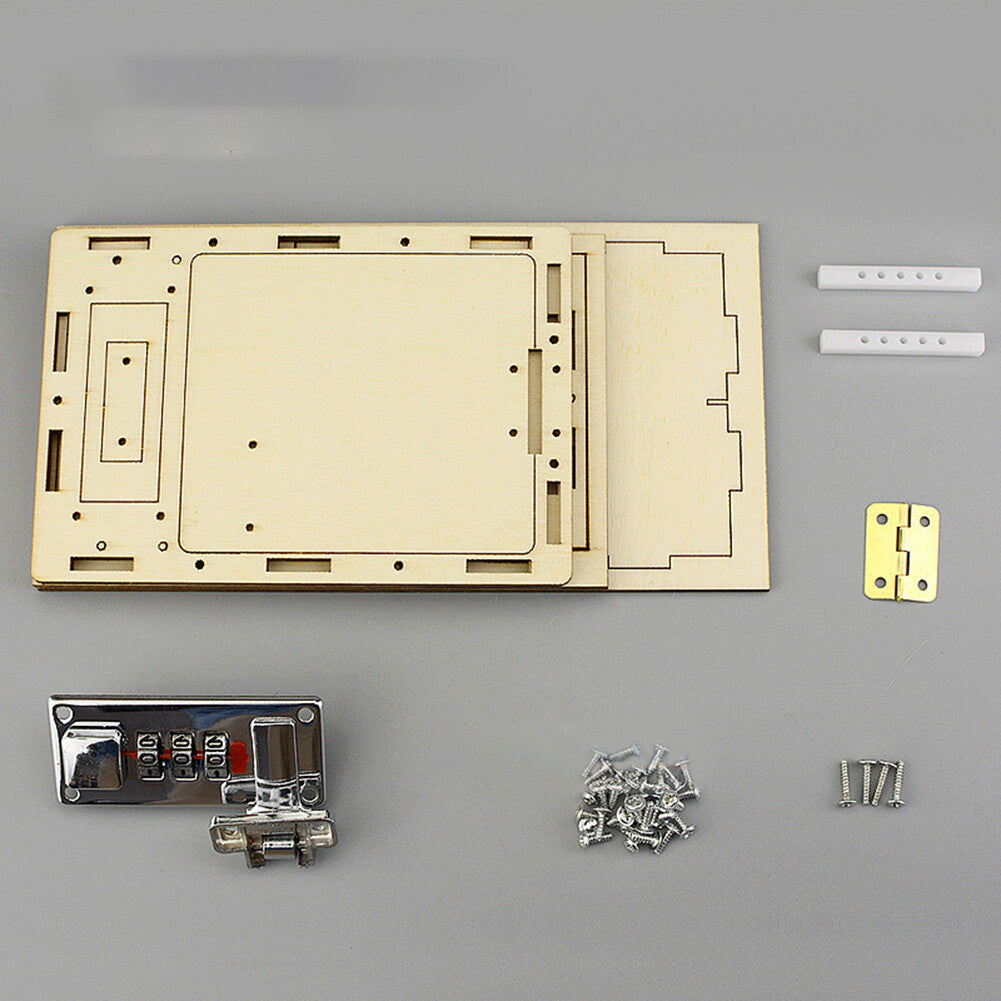 Kids DIY Mechanical Password Box Toy DIY Science School Projects Experiment Toy