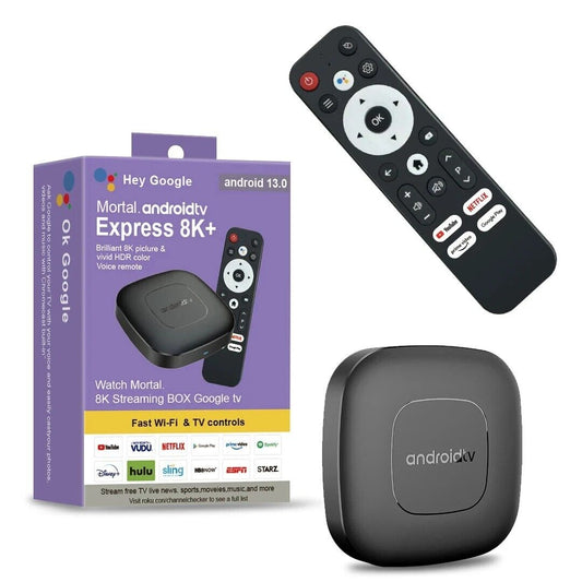 Android 13 TV Box 4K - Allwinner H313, Netflix, Voice Remote, Dual-Band WiFi