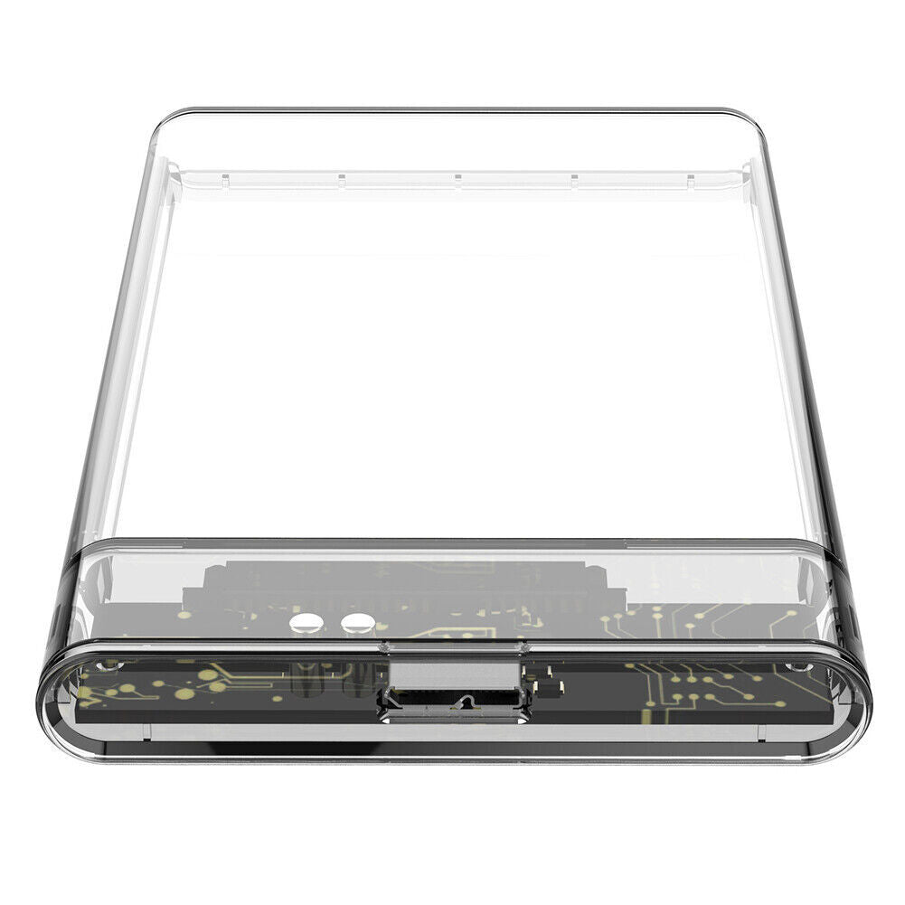 Drive Hard 3.0 Case 2.5" SSD External Clear HDD Enclosure Laptop SATA Tool-Free
